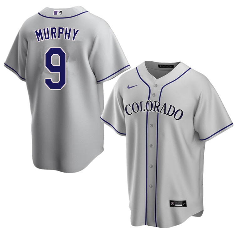 Nike Men #9 Daniel Murphy Colorado Rockies Baseball Jerseys Sale-Gray